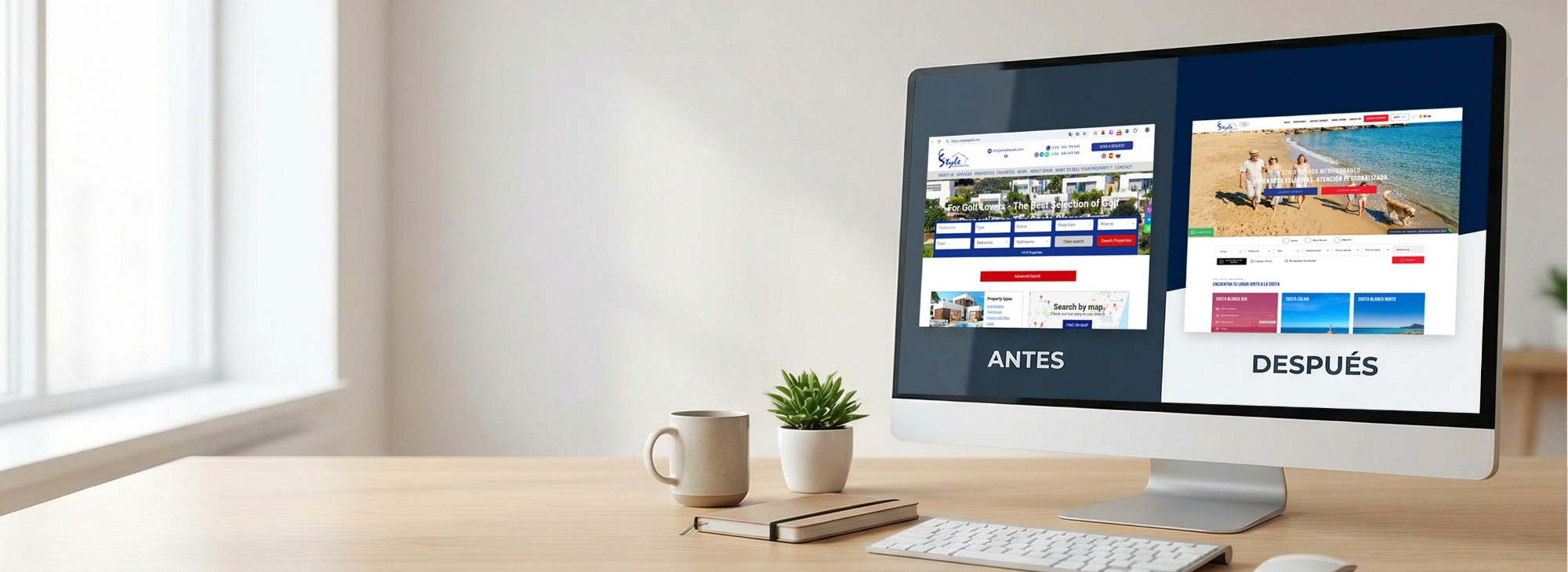 El antes y después de E-Style Spain: cuando una web inmobiliaria da un salto profesional