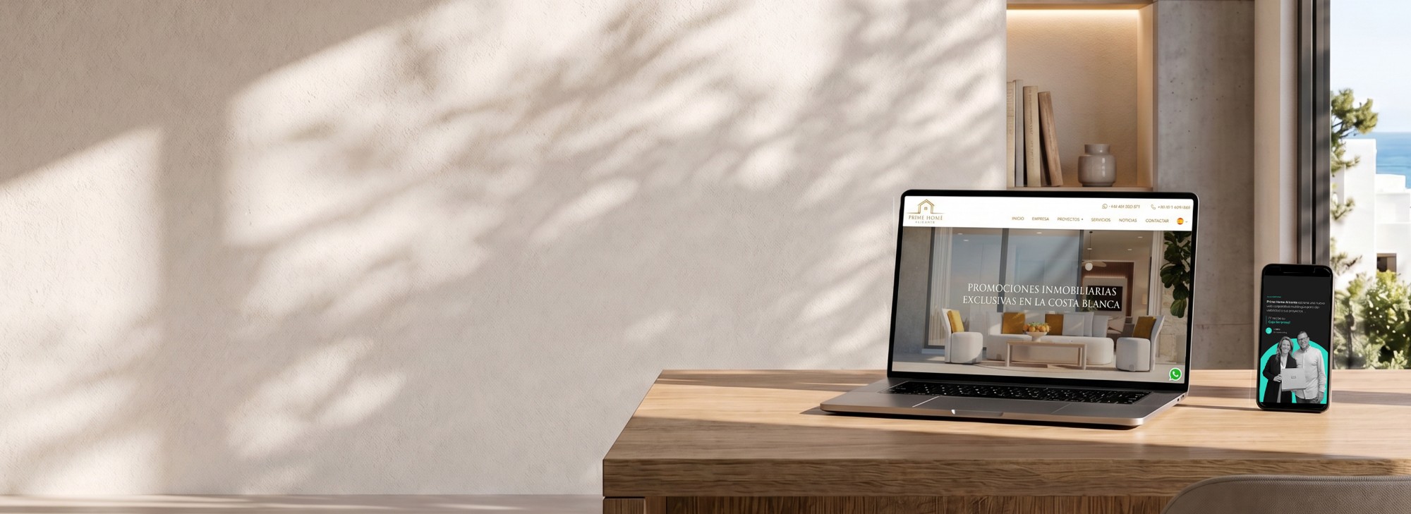Prime Home Alicante estrena una web corporativa elegante y práctica para presentar sus proyectos