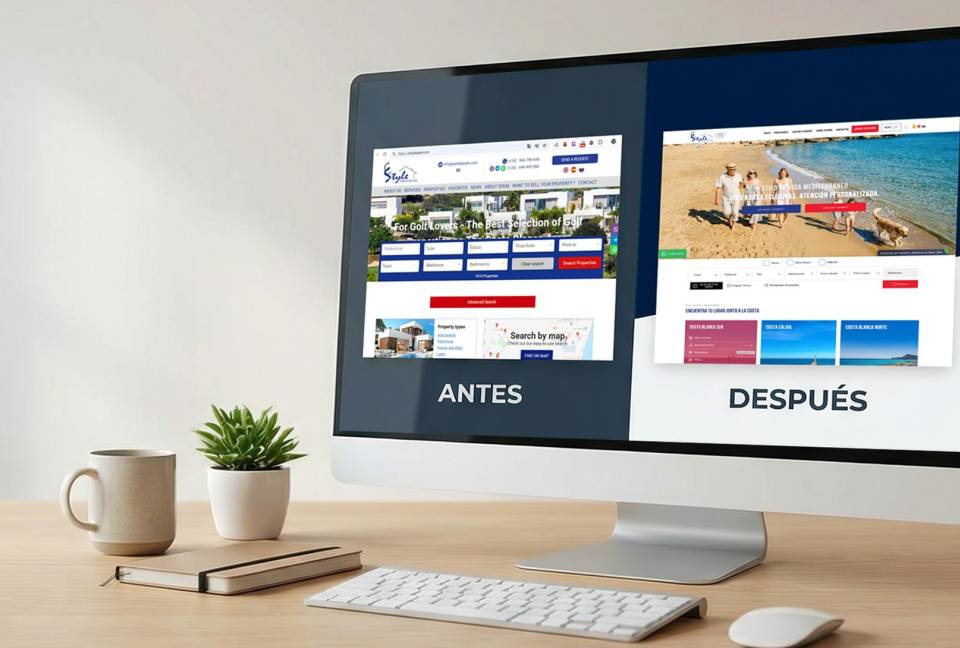 The Before and After of E-Style Spain: When a Real Estate Website Takes a Professional Leap