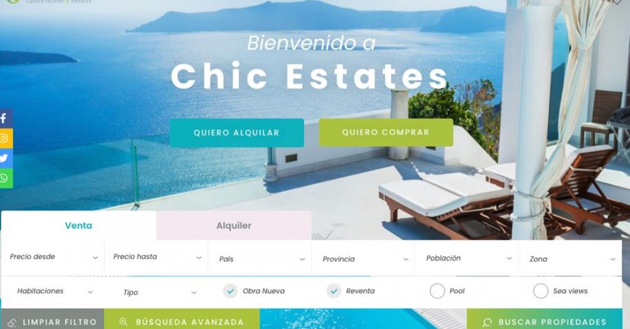 ¿Has visto el gran cambio de imagen de Chic Estates? Mediaelx transforma su web inmobiliaria en una más moderna y visual