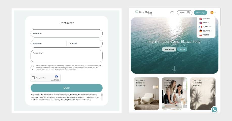 Le Projet du Mois : Costa Blanca Bolig fait de nouveau confiance à Mediaelx pour un design web sophistiqué et fonctionnel