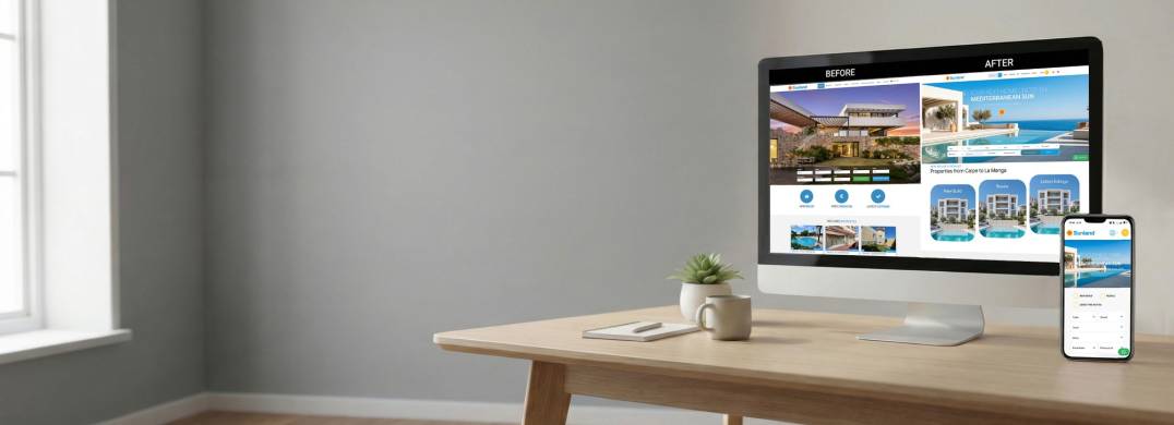 Sunland Spain: así es el antes y después de una web inmobiliaria pensada para captar más clientes