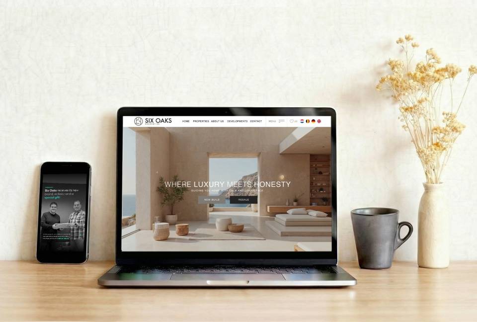 Branding, website and premium design for a real estate agency committed to excellence: Six Oaks Properties