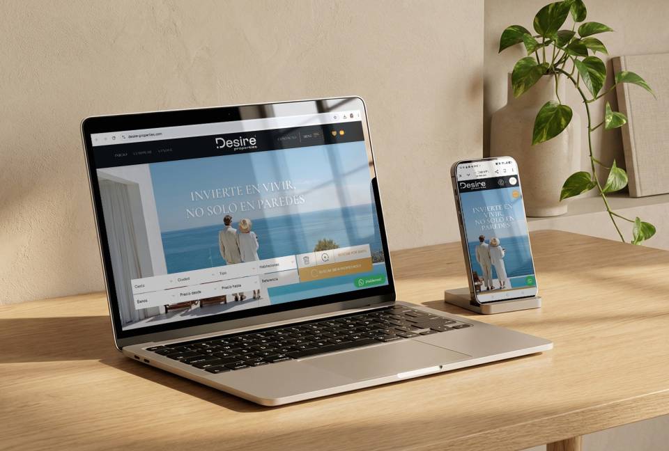 Visual, rápida y preparada para vender en 6 idiomas: el salto digital de Desire Properties