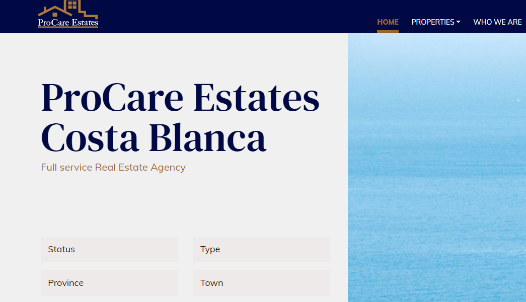  ProCare Estates se une a la lista de webs inmobiliarias diseñadas por Mediaelx-LetsINMO