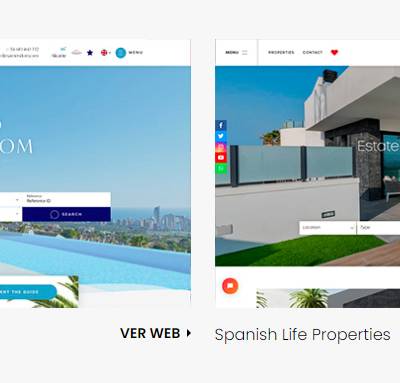 Medimar Eiendom y Spanish Life Properties, 2 ejemplos de páginas web profesionales totalmente personalizadas
