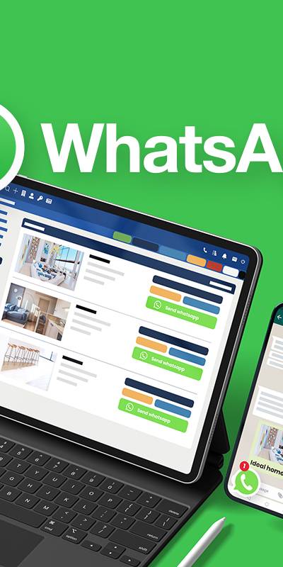 Envío por WhatsApp de viviendas y mensajes desde CRM Mediaelx