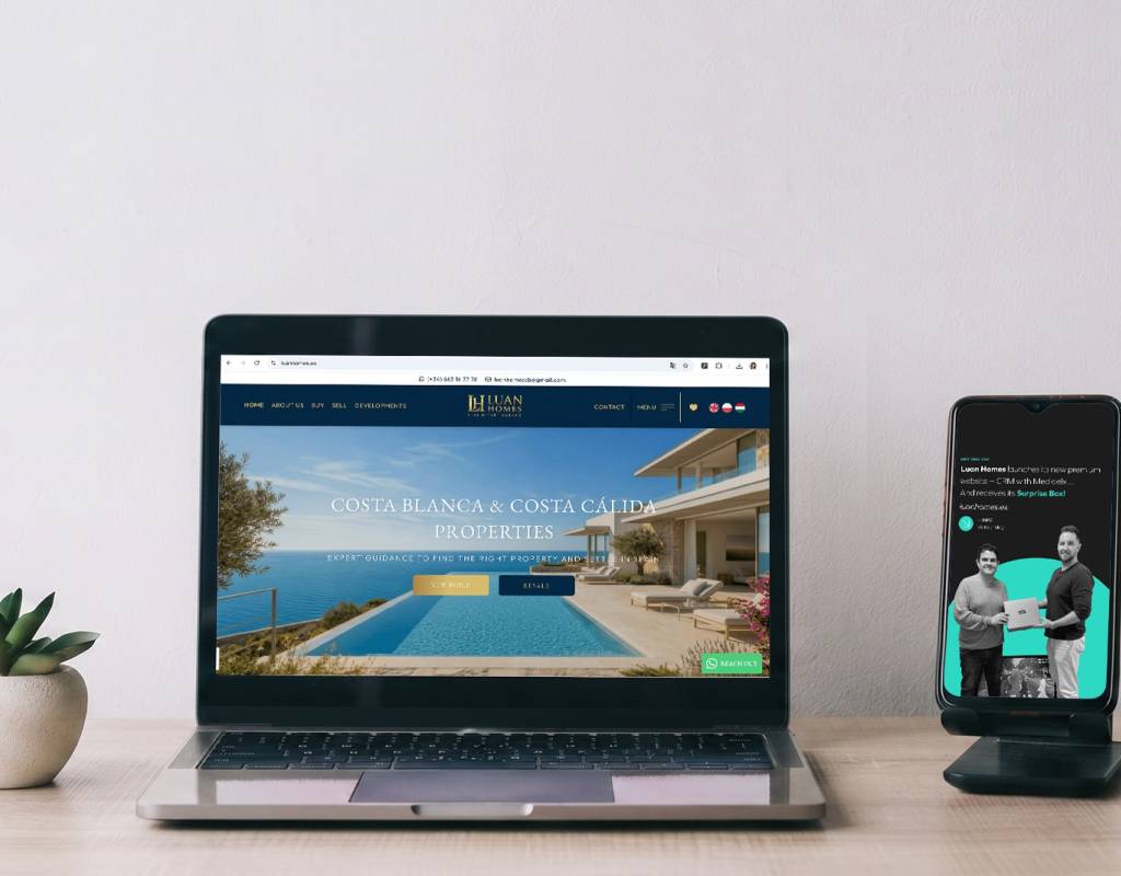 Luan Homes apuesta por una WEB premium + CRM Mediaelx para impulsar su crecimiento en Ciudad Quesada