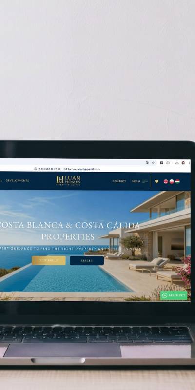 Luan Homes apuesta por una WEB premium + CRM Mediaelx para impulsar su crecimiento en Ciudad Quesada